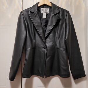Vintage Leather lapel jacket